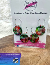 Load image into Gallery viewer, Resin Wine Glass Charms - 4 pack