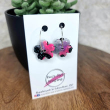 Load image into Gallery viewer, Organic Small Flower - Thin Hoops