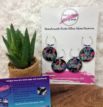 Load image into Gallery viewer, Resin Wine Glass Charms - 4 pack