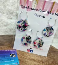 Load image into Gallery viewer, Resin Wine Glass Charms - 4 pack