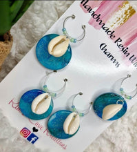 Load image into Gallery viewer, Resin Wine Glass Charms - 4 pack