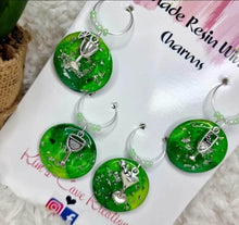 Load image into Gallery viewer, Resin Wine Glass Charms - 4 pack