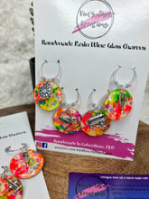 Load image into Gallery viewer, Resin Wine Glass Charms - 4 pack