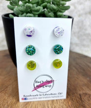 Load image into Gallery viewer, 10mm Resin Earrings - 3pk Stud Packs
