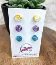 Load image into Gallery viewer, 10mm Resin Earrings - 3pk Stud Packs
