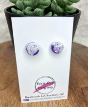 Load image into Gallery viewer, 12mm Resin Stud Earrings
