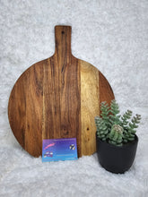 Load image into Gallery viewer, Acacia Wooden Paddle Cheese Boards - with handle (Round)
