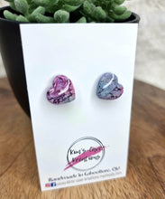 Load image into Gallery viewer, 15mm Resin Stud Earrings - Hearts
