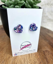 Load image into Gallery viewer, 15mm Resin Stud Earrings - Hearts
