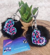 Load image into Gallery viewer, Handpainted Pom Pom Keychains
