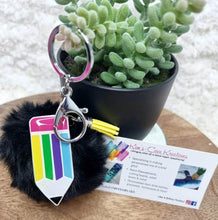 Load image into Gallery viewer, Handpainted Pom Pom Keychains
