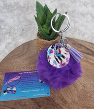 Load image into Gallery viewer, Handpainted Pom Pom Keychains
