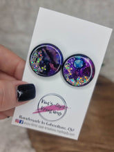 Load image into Gallery viewer, 25mm Handpainted Earrings - Studs
