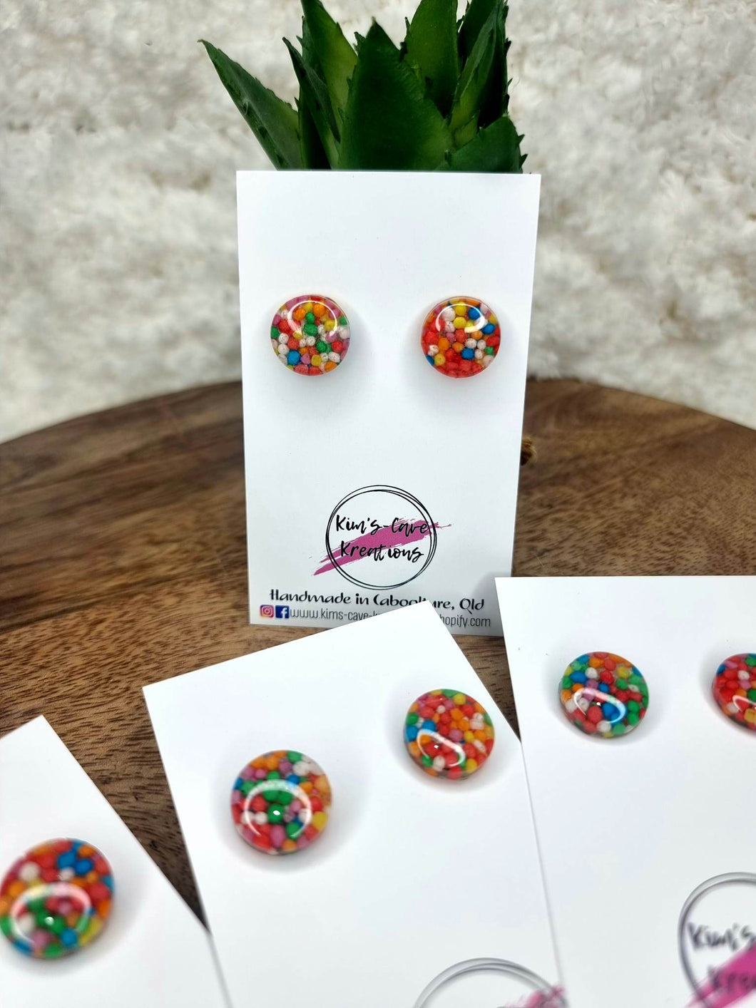 Rainbow Sprinkle Studs